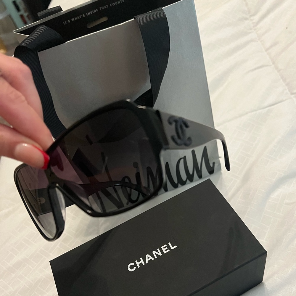 Authentic black Chanel limited edition sunglasses